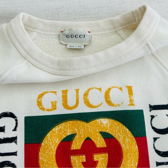 Kids Gucci Cream Logo Sweatshirt (8Y) - Picture 4 of 8